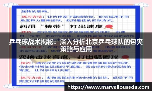 乒乓球战术揭秘：深入分析北京乒乓球队的包夹策略与应用